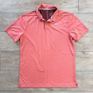 Nike Dri-FIT Victory Golf Polo Shirt Men’s Medium Orange Dot Print Breathable .